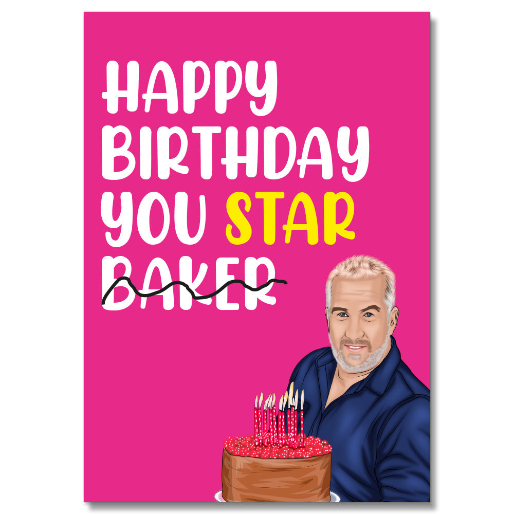 Happy Birthday You Star Baker Bake Off Birthday Card PACK OF 6 #1 image